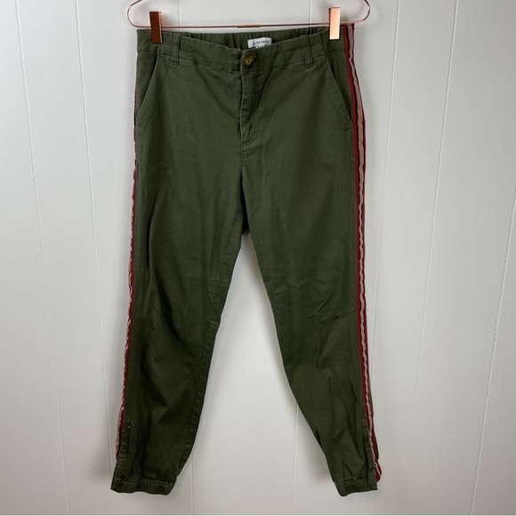 CHIFFON LAYERED JOGGER PANTS FRILL_NAVY